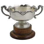 1934 Eastward Ho! Golf Club Warth Challenge Sterling Silver Trophy With Wooden Base