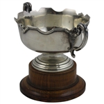 1934 Eastward Ho! Golf Club Warth Challenge Sterling Silver Trophy With Wooden Base