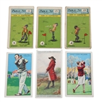 Lot of Six (6) Cigarette Golf Cards