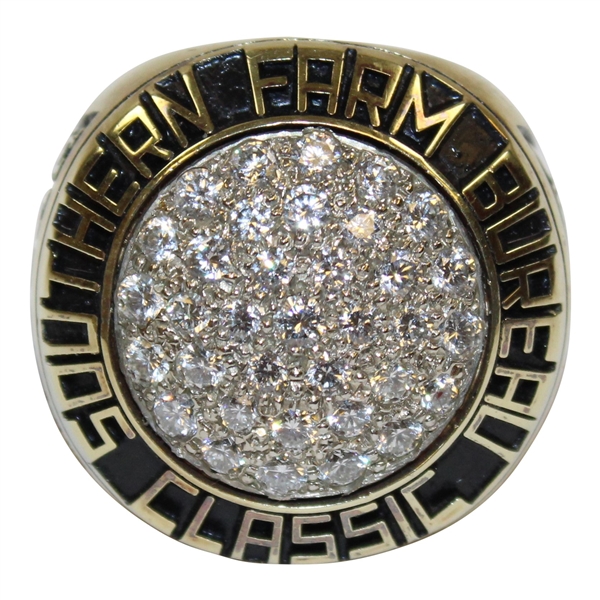 2003 Southern Farm Bureau Classic 14k Gold & Diamond Champions Ring Won by John Huston