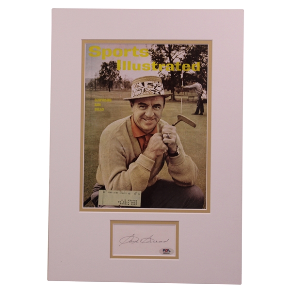 Sam Snead Signed Cut Signature Magazine Display Poster PSA# AM60541