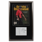 Tiger Woods Signed ANGC Scorecard Display w/1997 SI Magazine - Framed UDA #SH035211