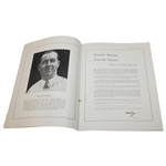 1933 Ryder Cup at Southport & Ainsdale Course Official Souvenir Program