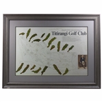 Alister Mackenzie Facsimile Signed Titirangi Golf Club Course Layout/Design Map Framed