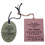 1984 Open Championship At St. Andrews R&A Member/17th Green Tickets