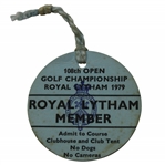 1979 Open Championship At Royal Lytham & St. Annes Royal Lytham Member Badge