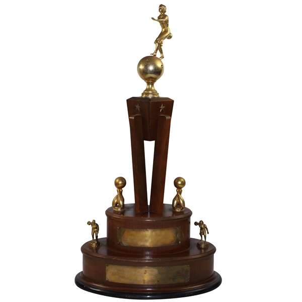 Babe Zaharias 1953 Tampa Golf & CC Mixed Doubles Inv. Championship Bowling Trophy