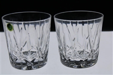 Two (2) Augusta National Golf Club Glass Masters Logo Rocks Glasses - Handmade in Ireland