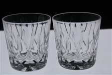 Two (2) Augusta National Golf Club Glass Masters Logo Rocks Glasses - Handmade in Ireland