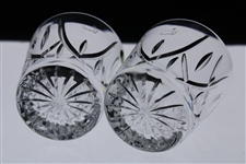 Two (2) Augusta National Golf Club Glass Masters Logo Rocks Glasses - Handmade in Ireland