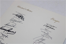 US & Europe Team Signed 2008 Ryder Cup at Valhalla Welcome Dinner Menu Beckett #AD40773