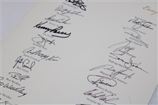 US & Europe Team Signed 2008 Ryder Cup at Valhalla Welcome Dinner Menu Beckett #AD40773