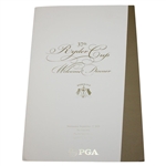 US & Europe Team Signed 2008 Ryder Cup at Valhalla Welcome Dinner Menu Beckett #AD40773
