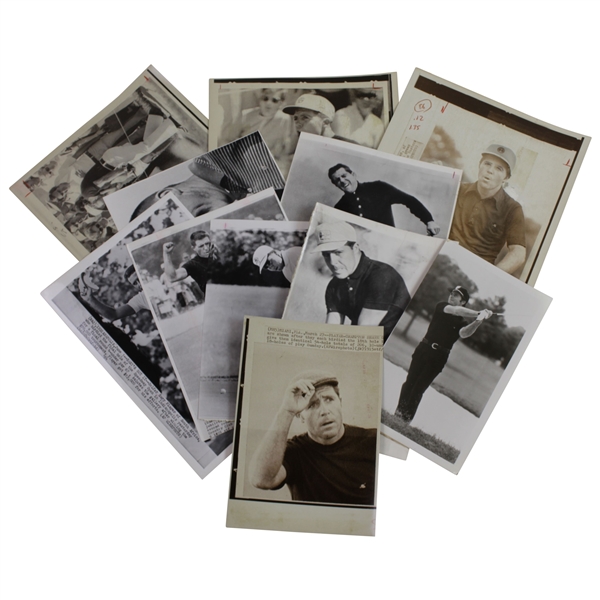 Gary Player Group of Ten (10) Wire Photos - Various Years & Dimensions