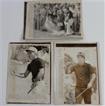 Gary Player Group of Ten (10) Wire Photos - Various Years & Dimensions
