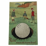 Advertising Postcard For The Springvale Kite Golf Ball