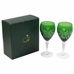 Augusta National GC Masters Limited Emerald Cut Wine Glasses in Box