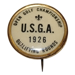 1926 US Open Qualifying Rounds Contestant Badge