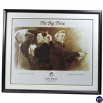 Big 3 Palmer, Nicklaus & Player Signed 2003 Gary Player Invitational Print - Framed JSA ALOA