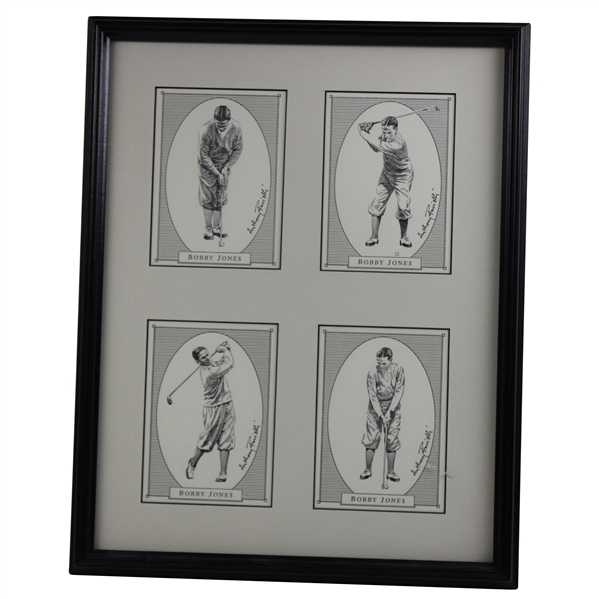 Four (4) Bobby Jones Anthony Ravielli Cards - Framed
