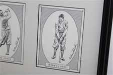 Four (4) Bobby Jones Anthony Ravielli Cards - Framed
