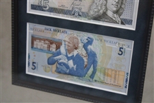 Jack Nicklaus Royal Bank Of Scotland 5 Pound Note Display - Framed