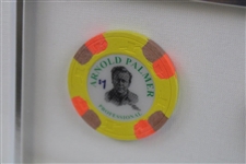 Nicklaus, Palmer & Norman Poker Chip Display - Framed
