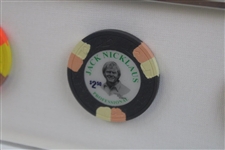 Nicklaus, Palmer & Norman Poker Chip Display - Framed