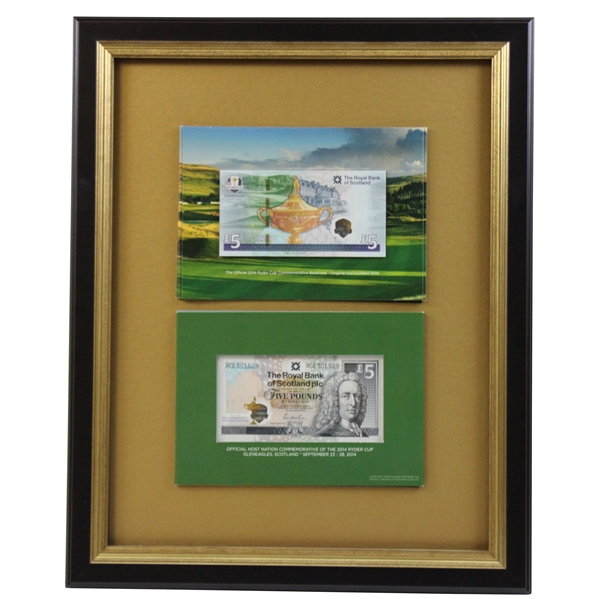 2014 Ryder Cup 5 Pound Note Display - Framed