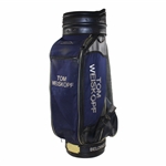Tom Weiskopfs Personal Used Belding Sports Full Size Navy & Black Golf Bag w/Senior PGA Tour Sticker
