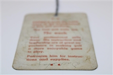1934 Masters Series Badge Signed by Champ Horton, Bobby Jones - Pinnacle of Golf Tickets