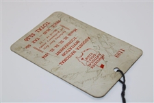 1934 Masters Series Badge Signed by Champ Horton, Bobby Jones - Pinnacle of Golf Tickets