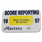 1997 Masters Tournament Score Reporting Badge #90