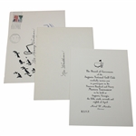 Lanny Wadkins 1990 Masters Tournament Player Invitation w/ Envelopes - T3rd Place Finish