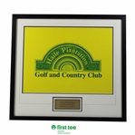Haile Plantation Golf & Country Club in Gainesville, Fl. Course Flag Logo - Framed
