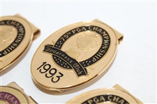 Four (4) 1993 PGA Championship at Inverness Club Commemorative Money Clips