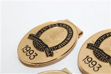 Four (4) 1993 PGA Championship at Inverness Club Commemorative Money Clips