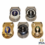 Five (5) Senior PGA Championship Money Clips/Badges