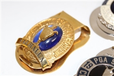 Five (5) Senior PGA Championship Money Clips/Badges