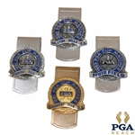 Four (4) PGA Cup Matches Clips/Badges - 1981(x2), 1982 & 1983 - 10k GF & Sterling