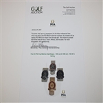 Four (4) PGA Cup Matches Clips/Badges - 1984 (x2) & 1986 (x2) - 10k GF & Sterling