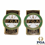 Two (2) 1974 PGA Seniors Championship Contestant Clips/Badges