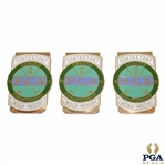 Three (3) 1973 PGA Seniors Championship Contestant Clips/Badges