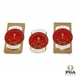 Three (3) 1983 PGA Seniors Championship Contestant Clips/Badges - One Missing Back