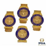 Four (4) 1966 PGA Seniors Teacher Trophy Championship Contestant Clips/Badges