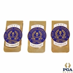 Three (3) 1982 PGA Seniors Championship Clips/Badges - Contestant/Pro-Amateur/Sponsor