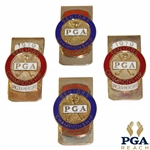 Two (2) 1978 & Two (2) 1979 PGA Seniors' Championship Clips/Badges