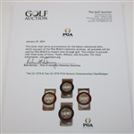 Two (2) 1978 & Two (2) 1979 PGA Seniors' Championship Clips/Badges
