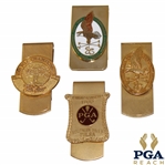 Four (4) PGA Championship Money Clips - 1982, 1984 (x2) & 1988