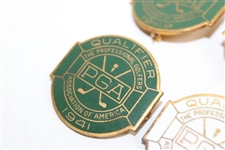 1941, 1944, 1946, 1949, 1950 & 1953 PGA Championship Contestant Badges